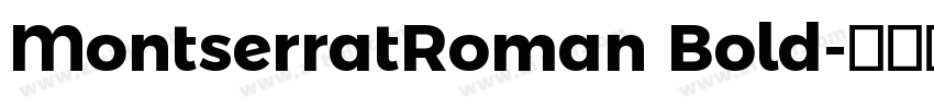 MontserratRoman Bold字体转换
